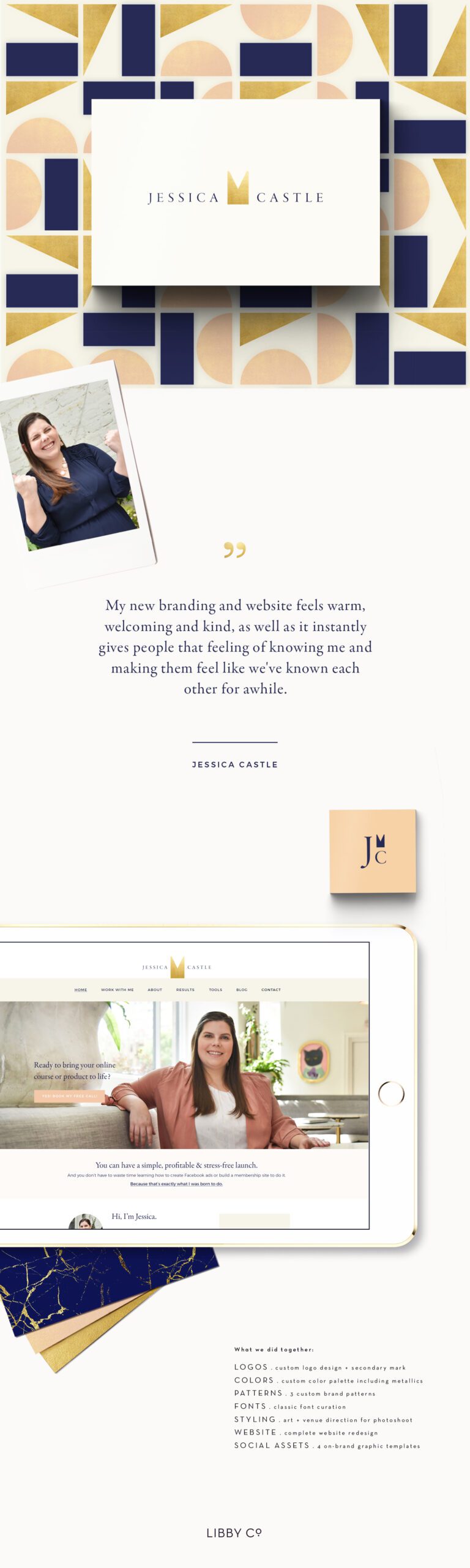 Stylish branding makeover for Jessica M. Castle. See more >>
