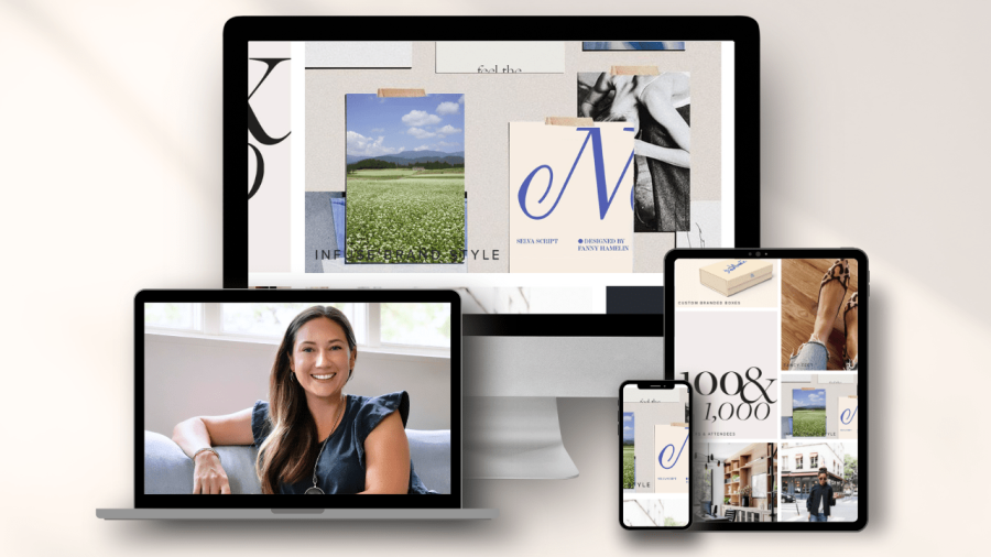 Image of digital product with Libby's photos and vision board mockups